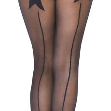 Dres Crotchless cu Fundita Tesuta si Cusatura Leg Avenue, Negru , S-L
