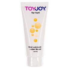 Lubrifiant anal pe baza de apa ToyJoy 100 ml, tub alb cu baloane galbene