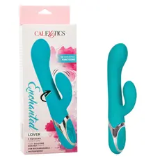 Vibrator Rabbit CalExotics Enchanted Lover, Turcoaz, 12 Vibratii, 4 Rotatii