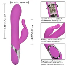 Vibrator Enchanted Bunny Purple, 12 Functii dimensiuni