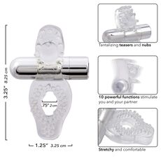 Inel penis CalExotics, Wireless Passion Enhancer, cu glont vibrator detasabil