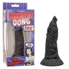 Dildo Fantezie Lup The Werewolf Dong CalExotics, Negru cutie si produs