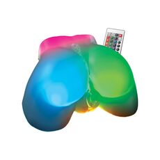 After Dark Series Go-Go Booty LED Mega Masturbator - Frosted lumineaza