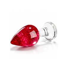 Plug anal Bachelors Button by ToyJoy, rosu, dimensiuni oficiale 9 cm lungime, 8 cm utili, 4 cm diametru