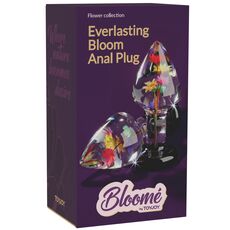 Plug anal Everlasting Bloom by ToyJoy, multicolor, vedere frontala cu buchetul de flori vizibil