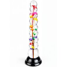 Dildo cu bile Everlasting Bloom by ToyJoy, multicolor, flori reale vizibile pe toata lungimea bilelor