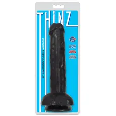 Dildo fin cu testicule Thinz 8 inch by Curve, negru, cutia originala 8 inch Slim Dong w/Balls Midnight