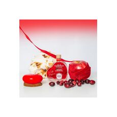 Gel de masaj incalzire cu aroma de mar candy With Passion by Exsens, vedere din profil a sticlei