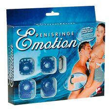 Set 4 Inele si Vibrator Glont You2Toys »Penis Emotion« Albastru