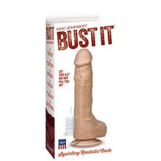 Dildo cu Ejaculare Doc Johnson "Bustit" 23,36 cm - Natural##