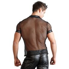 Tricou Tip Camasa Barbati - Svenjoyment - Negru - detaliu design