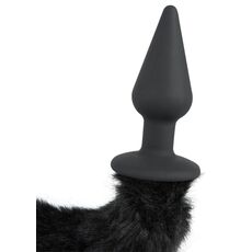 Butt Plug Anal Bad Kitty "Cat Tail" 11 cm - Negru##