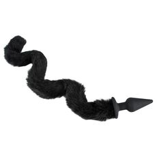 Butt Plug Anal Bad Kitty "Cat Tail" 11 cm - Negru##