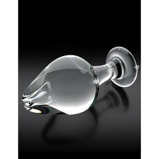 Dop Anal Sticla Icicles No 25 Transparent vedere laterala profil stop integrat