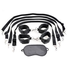 Sistem Imobilizare Pipedream "Fetish Fantasy Series Cuffs & Tether Set" Negru##