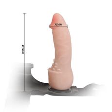 Strapon Femei Lybaile &raquo;CyberSkin&laquo; 16,9 cm - Natural - detaliu finisaj