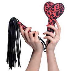 Set Bondage Play Hard "Red Leopard" - Rosu##