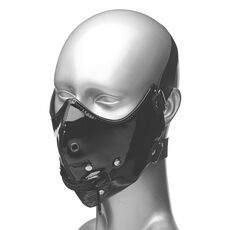 Masca Master Series "Lektor Zipper Mouth Muzzle" - Negru##