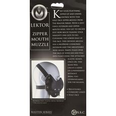 Masca Master Series "Lektor Zipper Mouth Muzzle" - Negru##