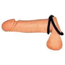 Inel Penis si Scrot California Exotics Double Helix Negru - lateral