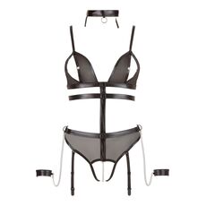 Lenjerie Intima Cottelli Collection Bondage - Negru - detaliu design