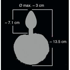 Butt Plug You2Toys "Colorful Joy Bunny Tail" 6 cm - Roz##