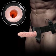 Strapon barbati cu vibratii - prelungitor penis natural - detaliu finisaj