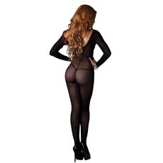 Catsuit Leg Avenue - Negru