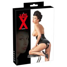 Corset Decupat Latex - Negru - culoare si material