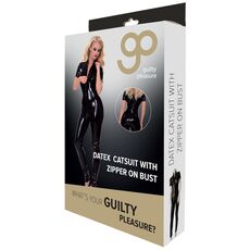 Salopeta Overall Latex -  Negru - detaliu finisaj