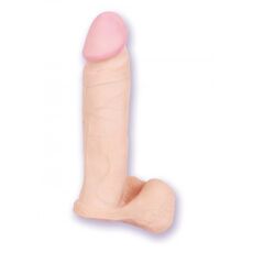 White 6" UR3 Cock Vac U Lock Penis Dildo
