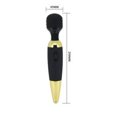 Aparat Masaj Pretty Love »Power Wand Gold« 25 cm - Negru