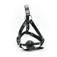 Masca Head Harness + Ball Gag [ Calus cu Bila ]#