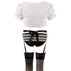 Costumatie Menajera Sexy Cotelli Collection - detaliu finisaj