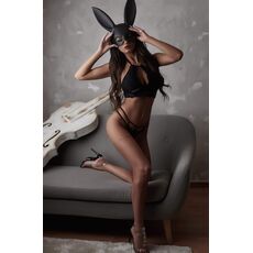 Masca Iepuras 3D Leg Avenue - Negru##