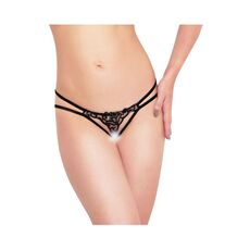 Bikini cu Broderie G-String Softline - Negru