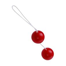 Bile Vaginale Kegel Seven Creations "Twins Balls" 20 cm - Rosu - dimensiuni complete