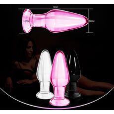 Butt Plug Anal Sticla Lovetoy "Glass Romance" 12 cm##