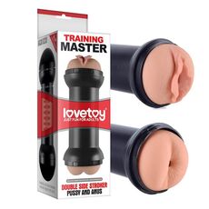 Masturbator Lovetoy "Master Double Stroker Pussy & Anus" 25 cm - vedere frontala