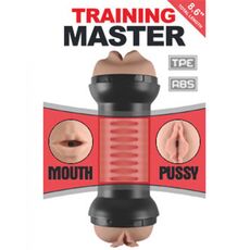 Masturbator Lovetoy "Master Double Stroker" 22 cm - Natural - vedere laterala