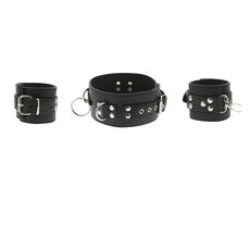 Set Bondage Dream Toys "Collar & Cuffs" - Negru##