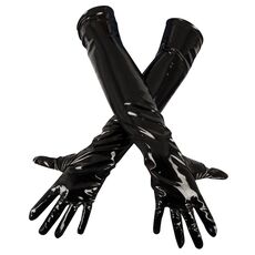 Manusi Latex Look Black Level - Negru - culoare si material