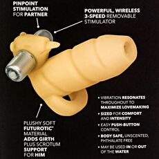 Manson Penis California Exotics  "Futurotic 4 Way Arouser" 10 cm - Galben##