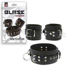 Set Bondage Dream Toys "Collar & Cuffs" - Negru