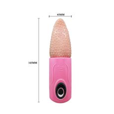 Vibrator Limba HAOOY &raquo;Tongue&laquo; 16,5 cm - Roz - dimensiuni complete
