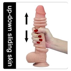 Dildo Realistic Lovetoy "Sliding Skin Dong 8" 20 cm - Natural##