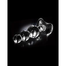 Dop Anal Sticla Icicles No 47 Transparent vedere laterala gat ingust baza ergonomica