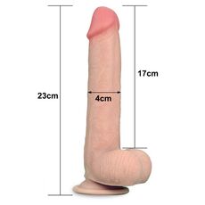 Dildo Realistic Lovetoy "Sliding Skin Dong 9" 23 cm - Natural##