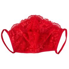 Masca de Protectie din Dantela Cottelli Collection - Rosu