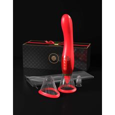 Vibrator Fantasy For Her »Ultimate Pleasure 24K Gold Luxury Edition« 23,5 cm - Rosu
